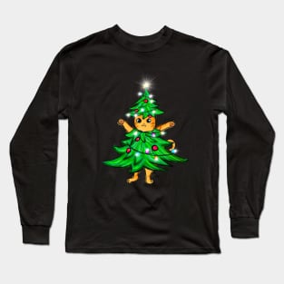 Funny Catmas Tree Long Sleeve T-Shirt